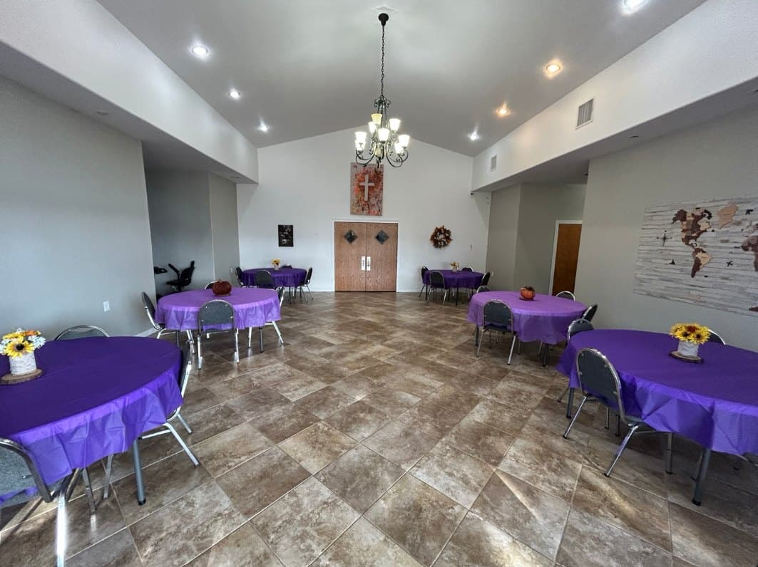 The fellowship hall as it looks today